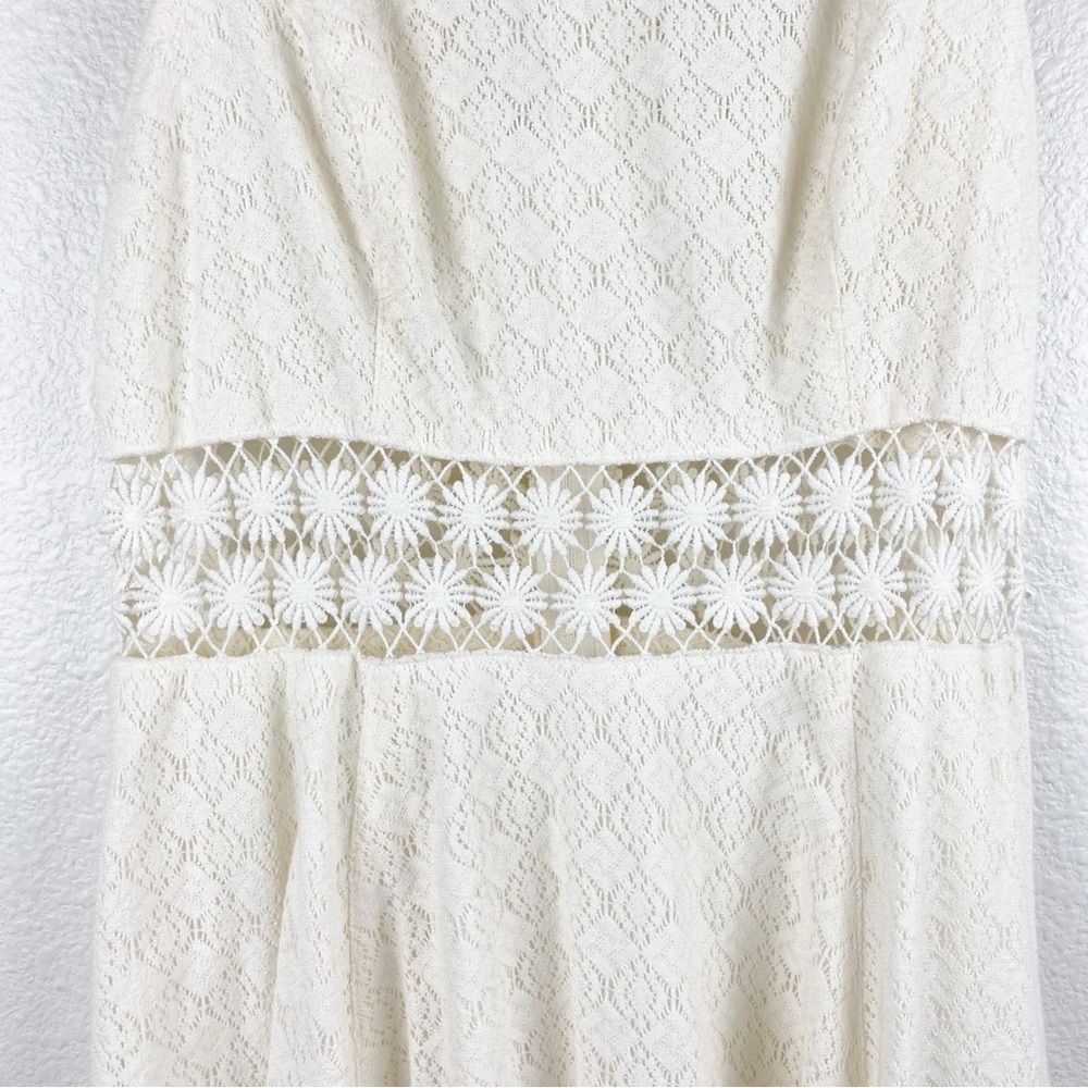 Free People Daisy Waist Mini Dress in White Size 8 - Picture 10 of 14